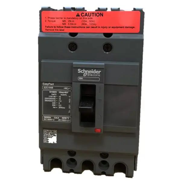 3 pole moulded case circuit breaker Easypact EZC100B 3P30A