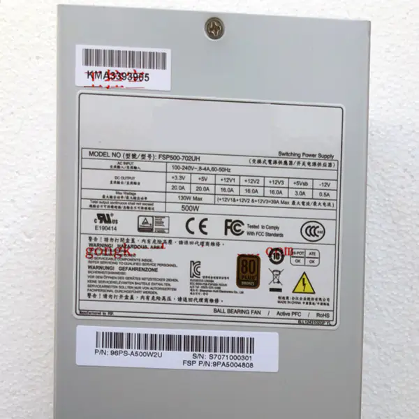 Advantech 80plus Bronze 2U 500W Switching Power Supply FSP500-702UH FSP500-702UN