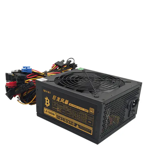 1800W PSU Bitmain Dragon Storm LX1800W Multiple Channel Server Power Supply 16*(6+2Pin) For GPU Rig