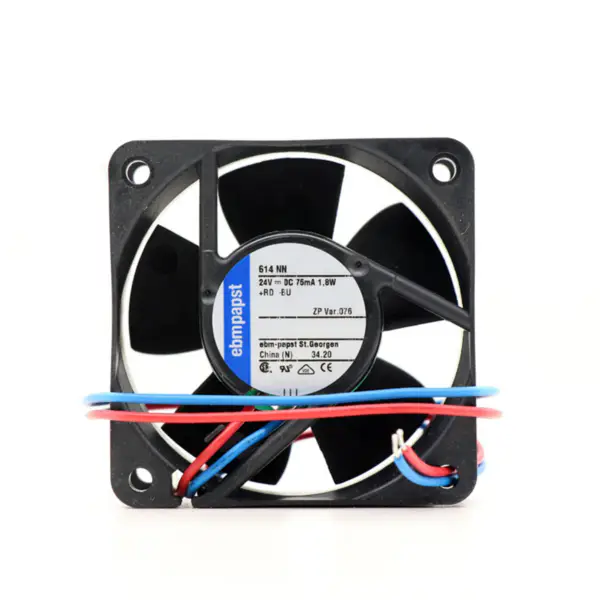 Ebmpapst 614NN 60 x 60 x 25mm 24VDC 1.8W 42m3/h 5100RPM 75mA Ball Bearing Drive Module Cooling Fan