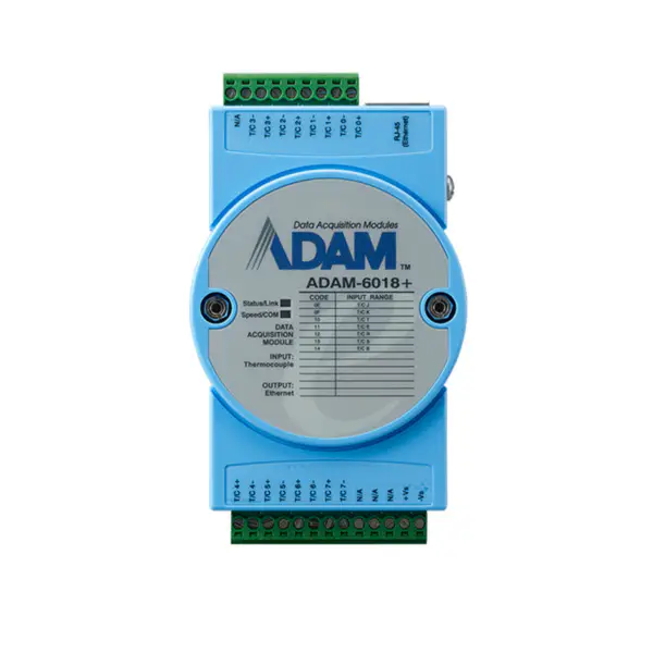 Advantech ADAM-6018+ 8Thermocouple IoT Modbus/SNMP/MQTT Ethernet Remote I/O