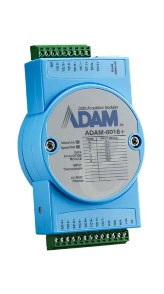Advantech ADAM-6018+ 8Thermocouple IoT Modbus/SNMP/MQTT Ethernet Remote I/O