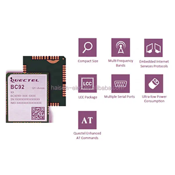 Quectel Dual-mode NB-IoT/GSM/GPRS Module BC92 LTE LPWA Module BC92