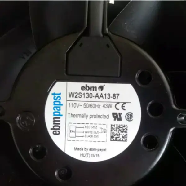ebm-papst W2S130-AA13-87 110VAC M2S052-CA Motor 3250 min-1 axial compact fan