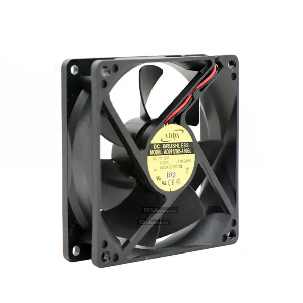 ADDA AD0912UB-A70GL 92x92x25mm 12V DC 60 CFM Ball Bearing Ultra High Speed Axial Cooling Fan