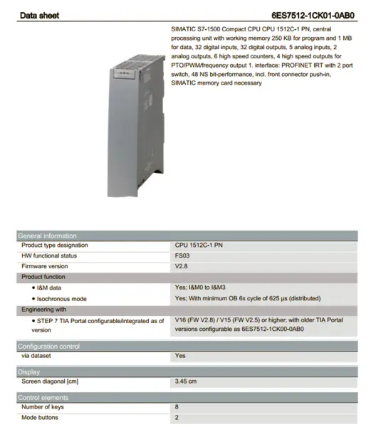 PLC 6ES7157-0AC81-0XA0 6ES71570AC810XA0