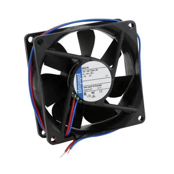 Original New Ebmpapst 8412N/37 8412N 8025 80*80*25mm 12VDC 3100RPM 1.7W 69m3/h 32dBA Axial Cooling Fan
