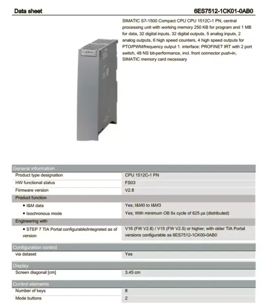 Siemens input output module siemens output 4x reply 6ES7331-1KF00-0AB0 6ES73311KF000AB0