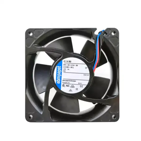 Original Ebmpapst 4114NU 119x119x38mm 24VDC 106.0CFM 5.6W 3200RPM Ball Bearing IP68 Axial Cooling Fan