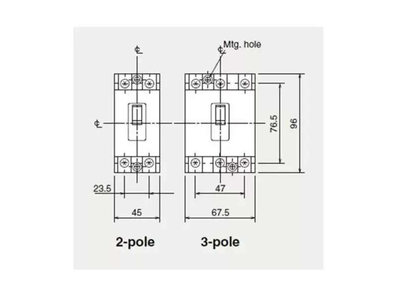 new and original NF-30CS 3P 3A 500VAC Mitsubishi MCCB Molded-case Circuit Breakers