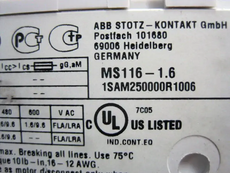 ABB MS116-1.6