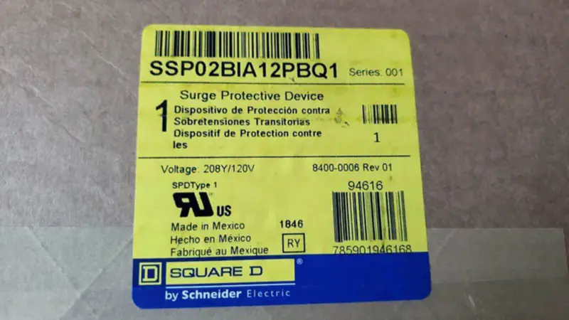 Schneider SSP02BIA12PBQ1 SURGE PROTECTION DEVICE