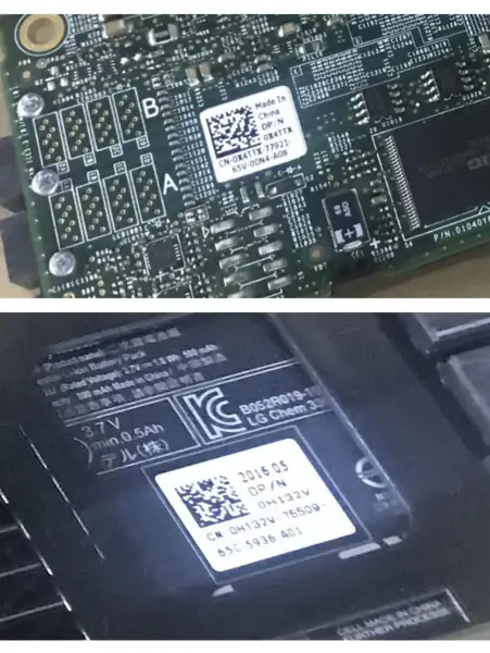 DELL PERC H730P X4TTX 2GB 12Gb/s 0X4TTX Array Card with battery 0H132V