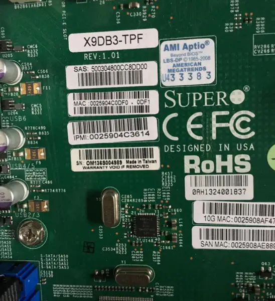 SuperMicro X9DB3-TPF Server Motherboard LGA1356 E5-2400V2