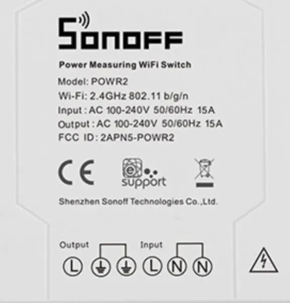 SONOFF Pow R2 WiFi Switch With Power Consumption Measurement WiFi Power Switch 15A Smart Wifi Switch Controller