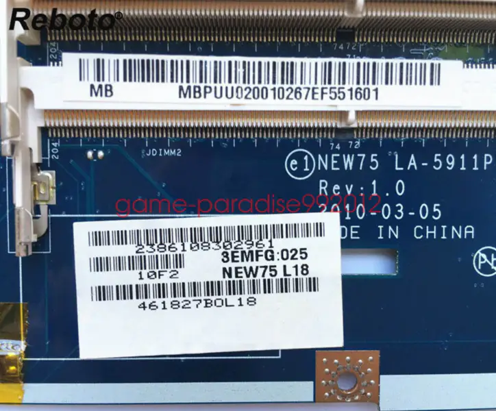 Acer LA-5911P5551 motherboard