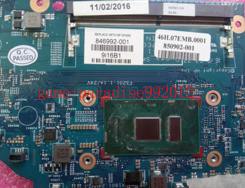 HP 846992-001 motherboard