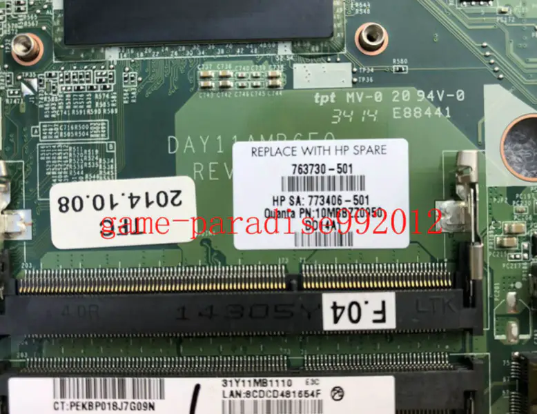 HP 763730-501 motherboard