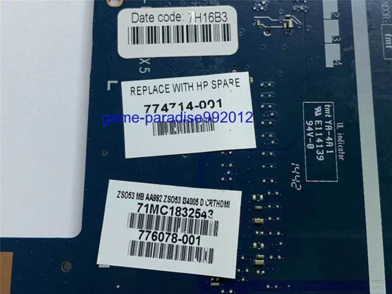 HP 774714-001 motherboard