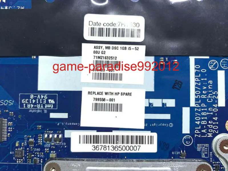 HP 799558-001 motherboard