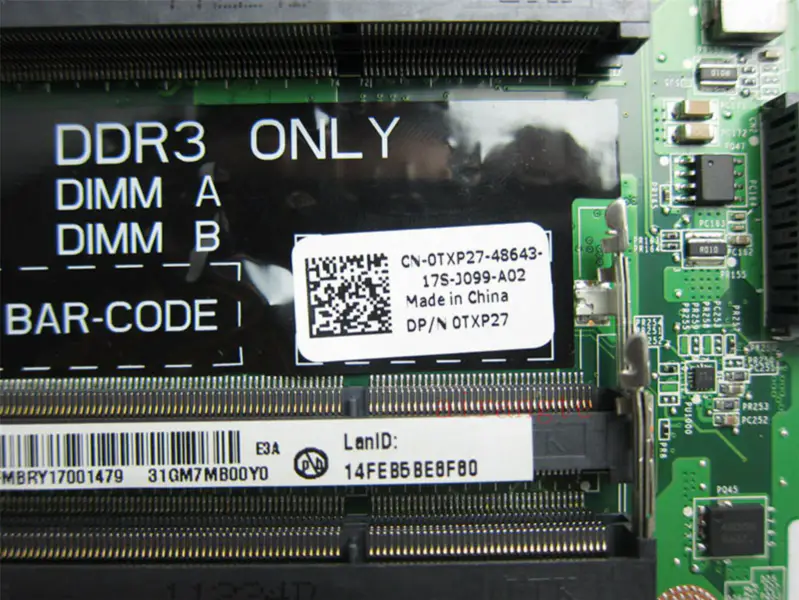 Dell 0TXP27 motherboard