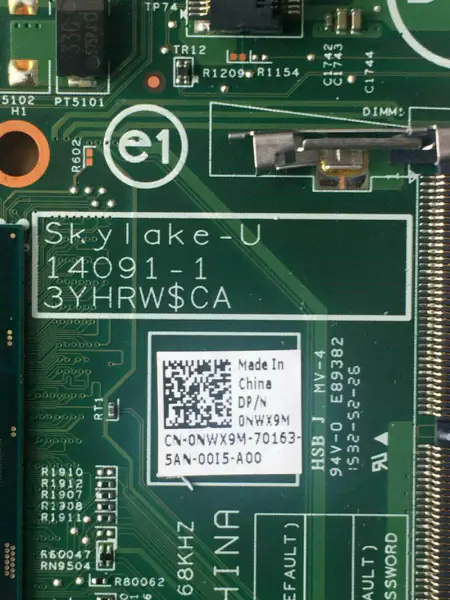 Dell 0NWX9M motherboard