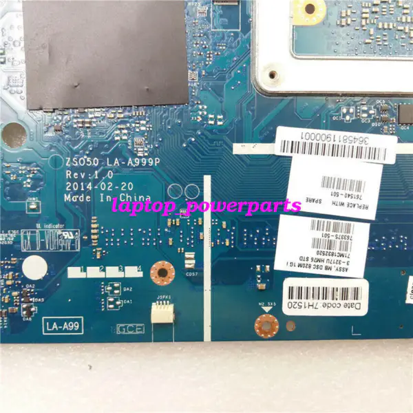 HP 761540-001 250 G3 Intel HM76 I3-3217 CPU Motherboard ATX motherboard