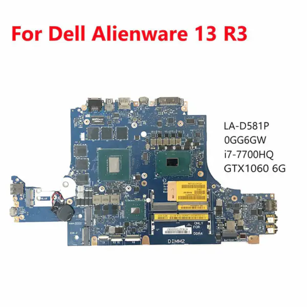 Dell 0GG6G LA-D581P motherboard