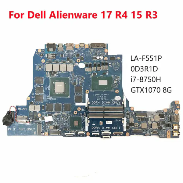 Dell DD3R1D3R1D0D3R1D LA-F551P motherboard