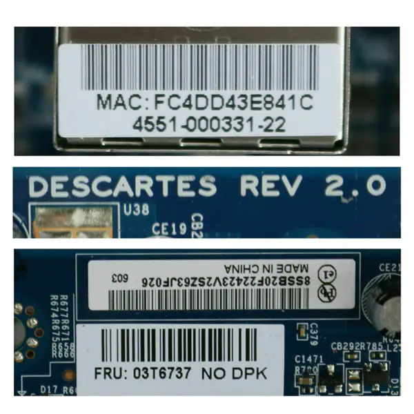Lenovo 03T8422 motherboard