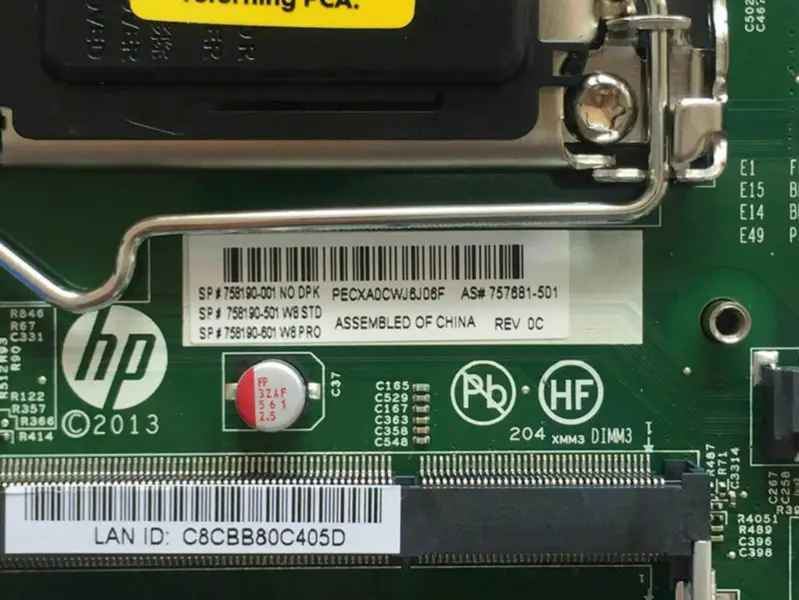 HP 757881-501 motherboard
