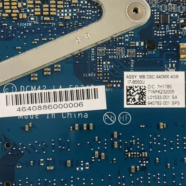 HP 940762-001 motherboard