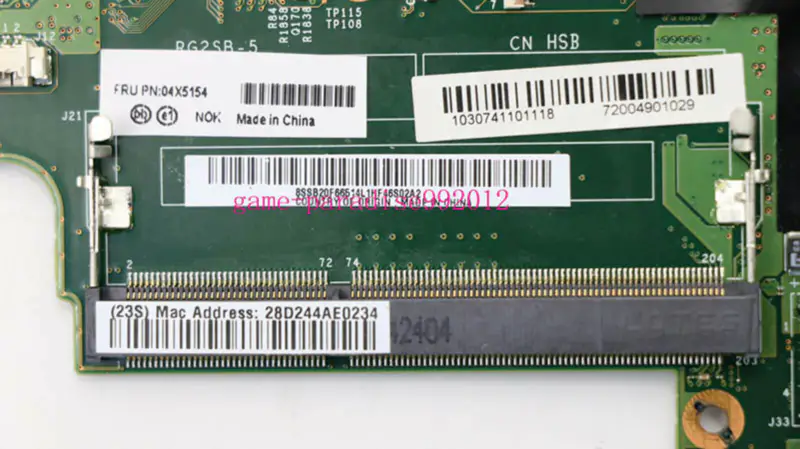 Lenovo 04X5154 motherboard