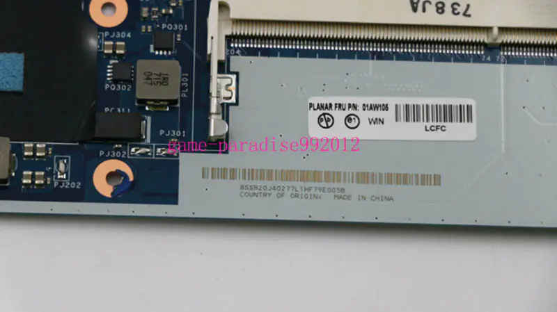 Lenovo 01AW105 motherboard