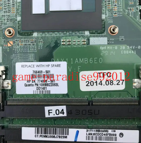 HP 766469-501 motherboard