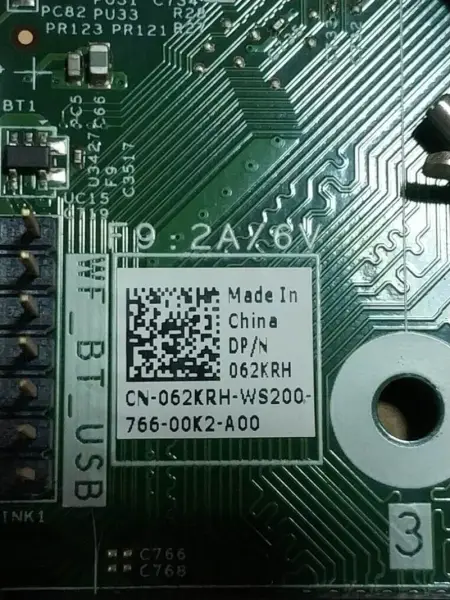 Dell 062KRH0XHGV1 motherboard