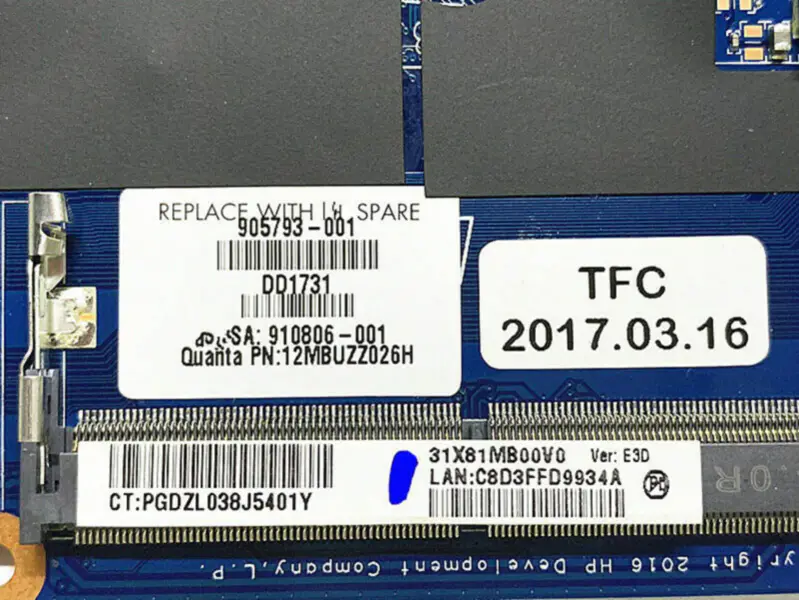 HP 905793-601 motherboard
