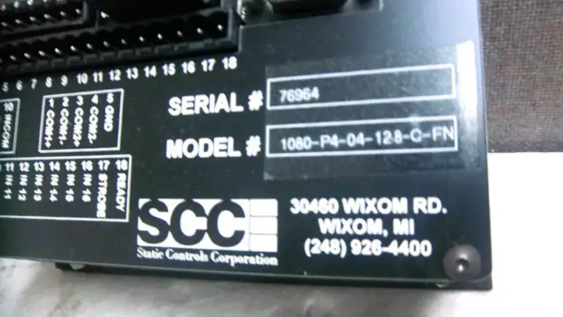 SCC STATIC CONTROLS 1080P404128CFN