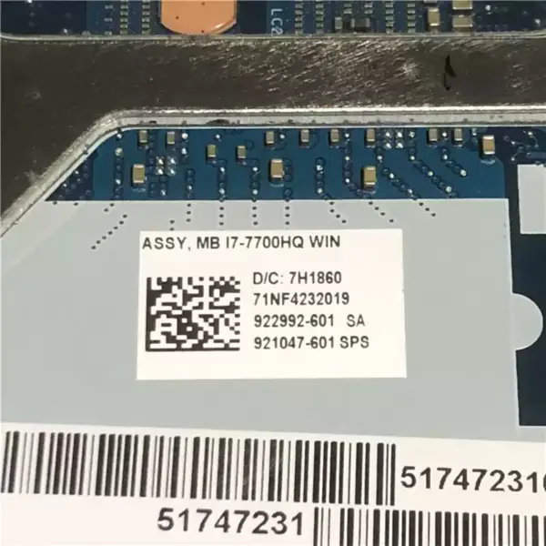 HP ZBook 15 G4 921048-001 921048-501 921048-601 LA-E161P Motherboard