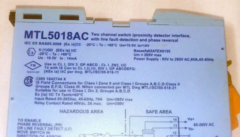 MTL 5018AC Switch