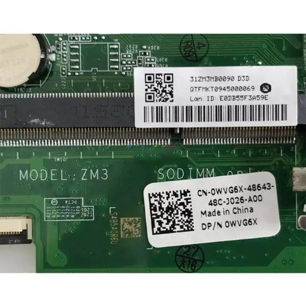 Dell 0WVG6X 11 3043 3152 3157 ATX motherboard