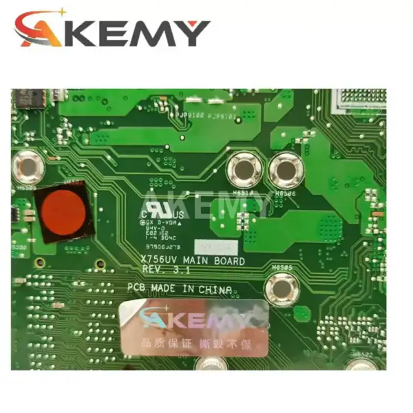 Asus X756UA X756UA ATX motherboard
