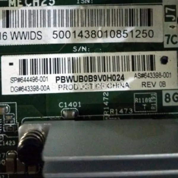 HP 644496-001 643398-001 server motherboard for BL620C G7