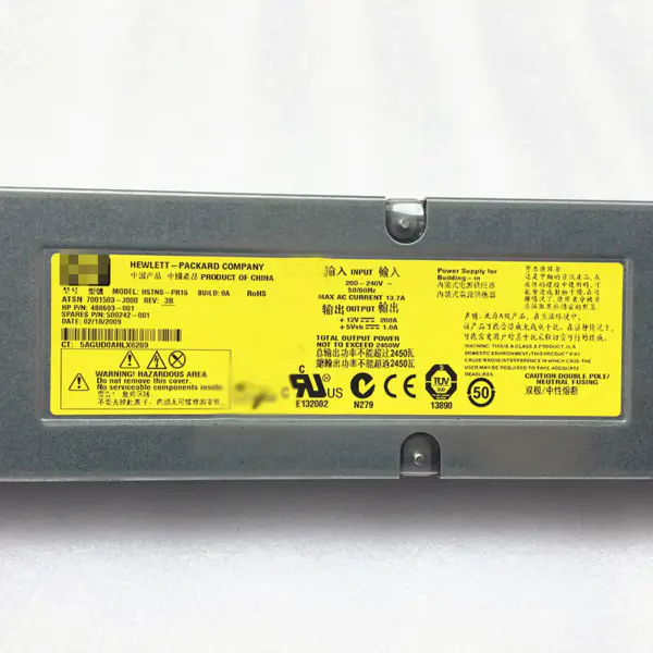 2450W 12V 200A for HP C7000 Server Power Supply 499243-B21 500242-001 488603-00