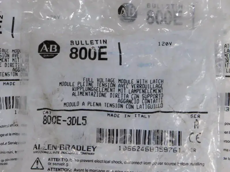 Allen-Bradley 800E3DL5 Voltage Module