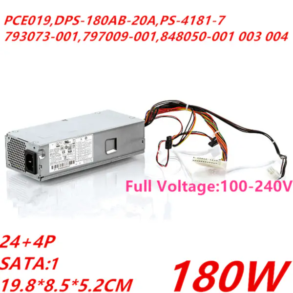 PSU For HP S5 S5-1333 1523 1537 180W Power Supply PCE019 PS-4181-7 793073-001 797009-001 848050-001