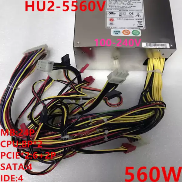 PSU For Zippy Emacs ATX EPS 560W Switching Power Supply HU2-5560V FSP350-70PFB DPS-250AB-24 B