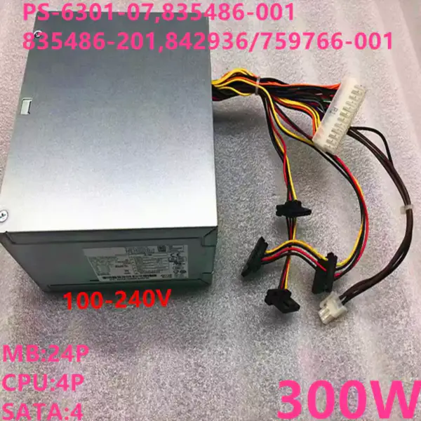 PSU For HP ATX 300W Switching Power Supply PS-6301-07 835486-001 835486-201 842936-001 759766-001