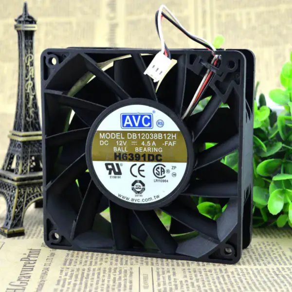 AVC 12CM 12038 12V 4.5A fan DB12038B12H 3-wire