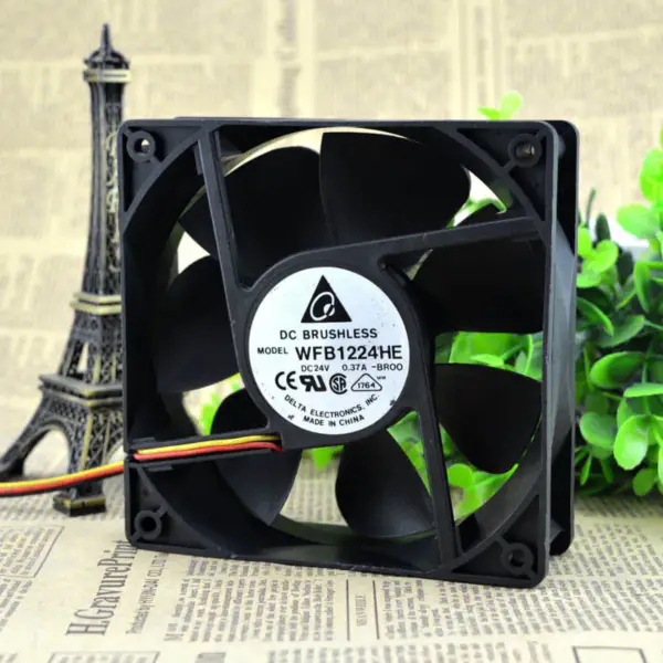 Delta wfb1224he-BROO 12038 12CM 24V 0.50A 3-wire fan